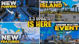 3.3 Update Atlantic Mode Is Here | Best Update Ever | New Features | Under Water Event |PUBGM