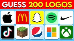 Guess the Logo in 3 Seconds | 200 Famous Logos | Logo Quiz 2024