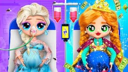 Rich Anna and Broke Elsa Became Mommies / 32 Frozen DIYs