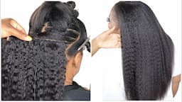 Can’t braid for sew-in? Try BRAID-LESS sew in. 4C hair sew-in with kinky straight bundles|Curlsqueen