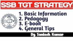 SSB TGT Strategy||Pedagogy & Evaluation||Ebook||General tips and Strategies||