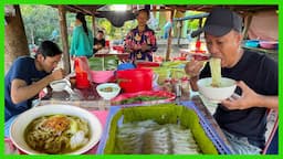 Wat Bay Damram, Battambang! Delicious Breakfast At Bannan, Local Food, Khmer Rice Noodle.