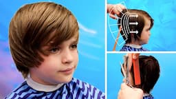 How to Scissor Cut Boys Hair | Step By Step Shear Tutorial | Medium length