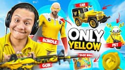 Free Fire 🔥 But it’s Only Yellow Challenge in Solo Vs Squad 💪🏾 Tonde Gamer - Free Fire Max