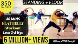 30mins DAILY FLAT BELLY Workout - Beginner Bollywood | Easy Exercise to Lose weight 3-5kgs