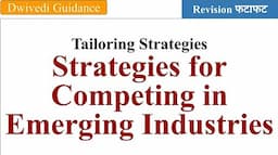 Strategies for Competing in Emerging Industries, Tailoring Strategies, Business Policy and Strategic