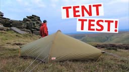 SOLO WILD CAMPING In The Peak District, Wet & Windy Conditions -Testing The Fjallraven Abisko Lite 1