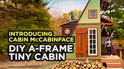 "Cabin McCabinface" - Offbeat Tiny A-Frame Cabin Built From Scratch