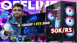 50,000-/RS OFFLINE PC Build ⚡ With RTX 3060 GPU! Best For Gaming & Editing At Max Settings 🤩