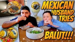 My Mexican Husband Tries Balut (Duck Embryo) For The First Time Mukbang 먹방 Eating Show! *Shocking!*