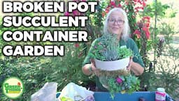 How To Repurpose A Broken Pot To Create A Gorgeous Trailing Succulent Container Garden, DIY