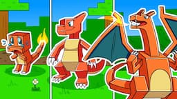 I Survived 100 DAYS as the FIRE POKEMON CHARMANDER in HARDCORE Minecraft!