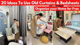 20 Amazing Ideas to Repurpose Old curtains, Bedsheets & Pillow Covers | 20 No Cost Home Hacks