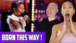 Zoe Erianna - 6 Year Old Filipino Kid Wonder On AGT Reaction | Singing Born This Way In Her Audition