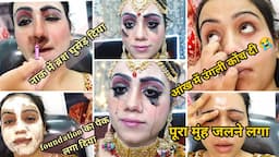 WORST REVIEWED Bridal Makeup | बह गया Waterproof Makeup 😭 FOUNDATION की पूरी बोतल पोत दी