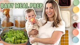 BABY FOOD MEAL PREP & RECIPES | 1 Hour Meal Prep, Cooking & Freezing + Baby-Led Weaning Tips