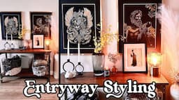 Apartment Decorating: Entryway Ideas + Hanging Custom Art for a Dark Moody Look 🖤