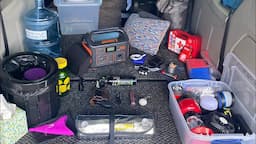 My Basic Van Camping Essentials | Emergency Preparedness | #vancamping #minivancamper  ##vancamper