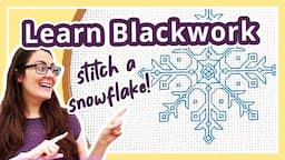 Blackwork Embroidery Tutorial & Free Blackwork Pattern for Beginners!