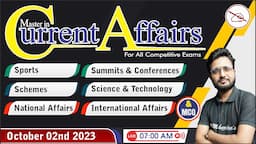 2 October 2023 Current Affairs Today | Daily Current Affairs MCQ | Bank | SSC | Railway