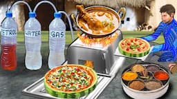 Plastic Bottle Gas Cylinder Watermelon Pizza Cooking Street Food Hindi Kahani Hindi Moral Stories