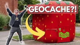 THIS WHOLE STRAWBERRY STAND IS A GEOCACHE?! (Karls Amusement Park Part 1)