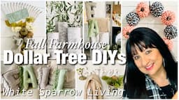 🍂 EASY, HIGH END FARMHOUSE FALL DOLLAR TREE HOME DECOR DIYS