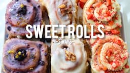 Sweet Rolls! | Strawberry Crunch, Blueberry Lemon, Cinnamon Walnut #Cinnamonrolls #fypシ #strawberry