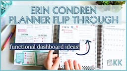 Erin Condren Monthly Dashboards and Notes Page Ideas Functional Planner Flip Through the Whole Year