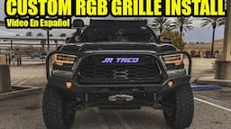 NEW Toyota Tacoma CUSTOM RGB TRD v2 Pro Grill - How to Install and Wire | Video En Español