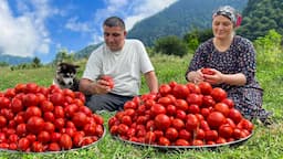 Tomatoes for the winter and beans for the holiday! Homemade Recipe from the Villagers