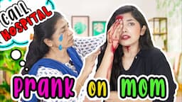 CRAZY BLEEDING PRANK ON MOM😭| *Gone Wrong*| यह क्या होगया 🥺? | Ramya Vasudev