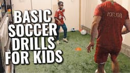 Basic Soccer Drills For Kids | Soccer Passing, First Touch, Ball Control Soccer Drills For Beginners