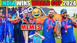 INDIA Wins the WC 😍 IND vs SA T20 WORLD CUP FINAL 2024 MEMES 😂