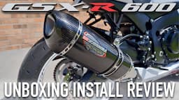 Suzuki GSX R600 Yoshimura Alpha Slip on Install and Review