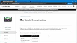 Garmin discontinuing map updates for certain models