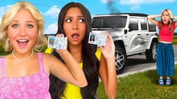 THREE SISTERS get their DRIVERS LICENSE?!?! *she CRASHED my CAR!!*