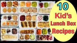 10 Lunch Box Recipes For Kids | Easy and Quick Tiffin Box Ideas For Kids | Kids Lunch Box Ideas