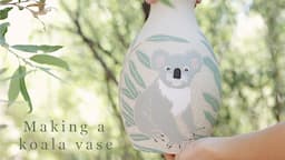 Making a hand carved and painted vase - The entire pottery process