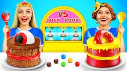 Rich vs Broke Cake Decorating Challenge | Expensive vs Cheap Sweets Better by RATATA CHALLENGE