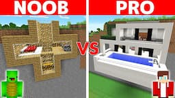 Minecraft NOOB vs PRO: SAFEST CLIFF HOUSE BUILD CHALLENGE