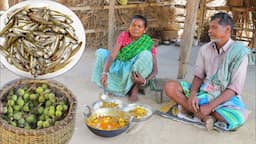 DUMUR (fig)curry with SMALL FISH full preparation by our santali tribe grandmaa for lunch