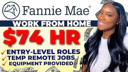 FANNIE MAE WORK FROM HOME | FINANCE REMOTE JOBS | HIGH PAYING REMOTE JOBS