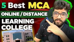 5 Best MCA Online/Distance Learning Colleges📙- Tushar Badeewal