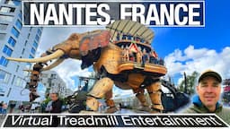 FRANCE - Exploring Nantes in a Virtual Walk - Treadmill Walking Tour - 4k City Walks