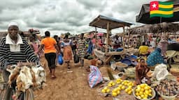 Rural village market day in Tsevié Togo west Africa 🌍. Cost of living in west Africa