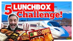 I Ate 5 Different Bento (Lunch boxes) On The Fastest Train in JAPAN