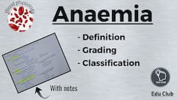 Anemia | Definition | Classification | Grading | Anaemia || Blood Physiology