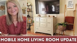 Living room refresh | Painting over my black wall | Mobile home updates