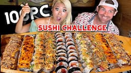 100pc SUSHI CHALLENGE at Sake2Me in Tustin, CA!! #RainaisCrazy ft. Blaine!!